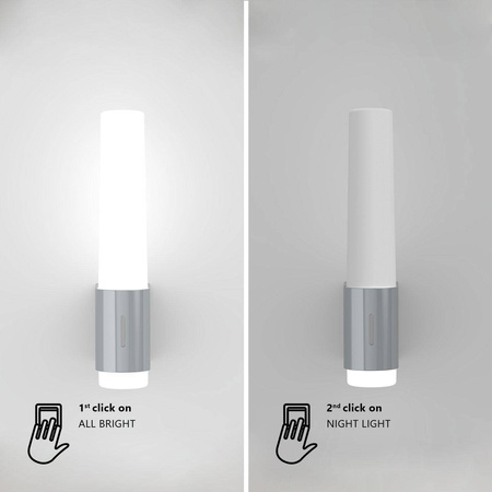 Lampa ścienna HELVA Nordlux LED Tworzywo sztuczne Chrom