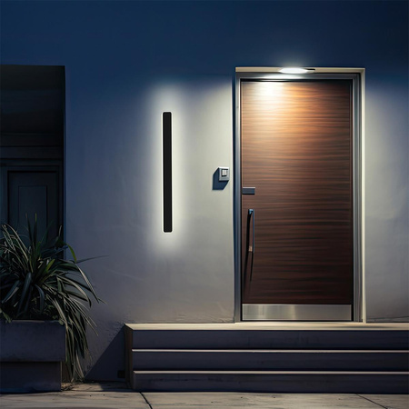 Minimalistyczny kinkiet Bodo 90 cm czarny IP54 (LP-789/1W 90 BK) - Light Prestige