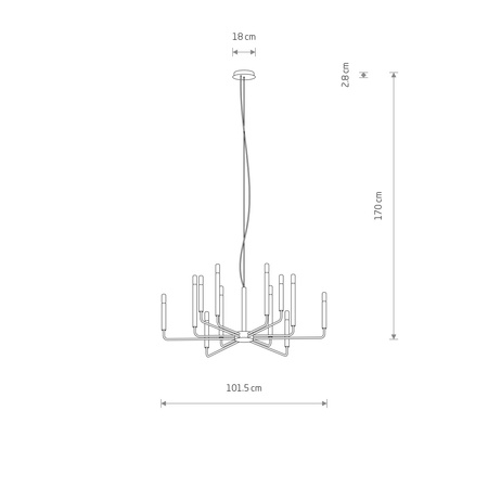 Żyrandol ORTO A (11463) - Nowodvorski