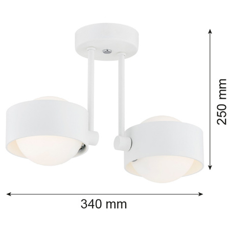 Lampa sufitowa 2 pł. MASSIMO PLUS (7088) - Argon