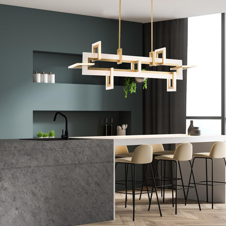 Średnia lampa wyspowa Inizio - Szczotkowane złoto (QN-INIZIO-LP-M-BG) - Quintiesse