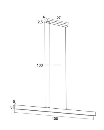 Lampa wisząca VERMONT ARGON 3950 - żyrandol