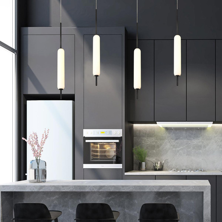 Lampa wisząca Cumberland - 1 źródło światła - Matowa czerń (QN-CUMBERLAND-1P-BK) - Quintiesse