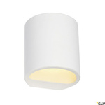 PLASTRA 104, lampa ścienna, QT14, okrągła, biały gips, QT14, maks. 42 W (148016) - SLV