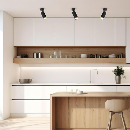 Oprawa Mica Spot Czarny + Złoty 1xGU10 (ML2094) - Milagro