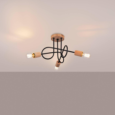 Żyrandol EMBER 3 czarny (SL.1477) - Sollux Lighting