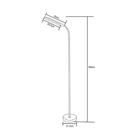 LAMPA PODŁOGOWA BIAŁA/WHITE (SM-605-WH) - Zuma Line