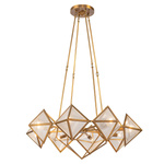 Żyrandol Cairo - 8 źródeł światła - Vintage mosiądz (QN-CAIRO8-VBS-CR) - Quintiesse