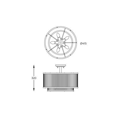 Lampa Sufitowa SERGIO Kol. Srebrny (C0528-05H-F4AC) - Zuma Line
