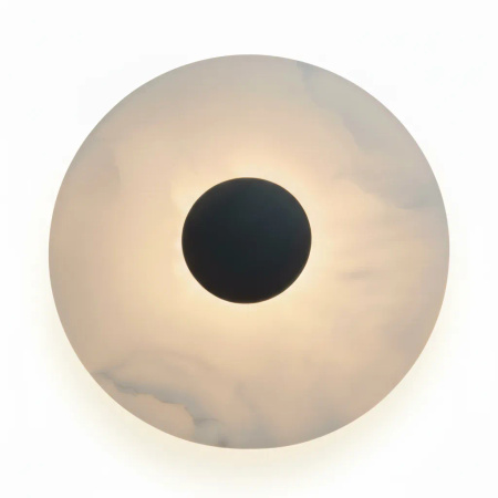 Marmurowy kinkiet Dalinia 1xLED czarny (WL0114-BK) - Yaskr