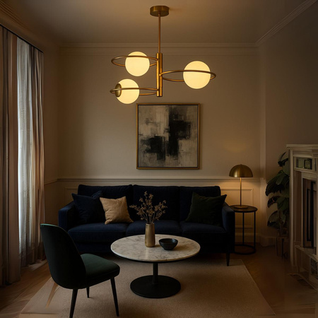 Lampa na sufit Dorado ring złota 3 x E14 (LP-002/3C ring) - Light Prestige