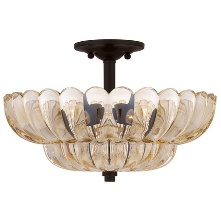 Półplafon Whitecap - 4 źródła światła - Kakaowy brąz (QZ-WHITECAP-SF-M) - Elstead Lighting