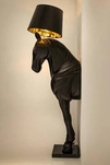 Lampa podłogowa KOŃ HORSE STAND M czarna - włókno szklane (JB001L) - King Home