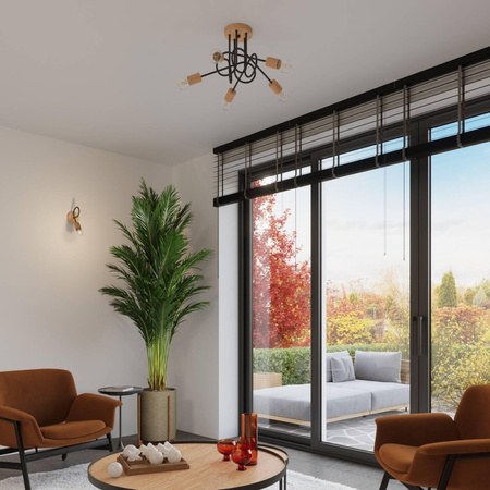 Żyrandol EMBER 5 czarny (SL.1478) - Sollux Lighting