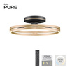 PURE LOOP LAMPA SUFITOWA CZARNY/MATOWY MOSIĄDZ (6552-68) - Paul Neuhaus