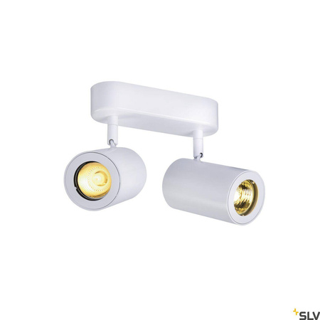 ENOLA_B, lampa ścienna i sufitowa, Spot, dwupunktowa, QPAR51, kolor biały, maks. 100W (152021) - SLV