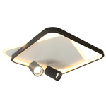 Lampa sufitowa Parma 2 2xGU10 + LED CCT kwadrat czarny (LP-0612/2C Square BK) - Light Prestige