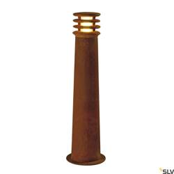 RUSTY 70, lampa podłogowa outdoor, TC-DSE, IP55, okrągła, zardzewiałe żelazo, Ø/W 19/70 cm, maks. 11W (229021) - SLV