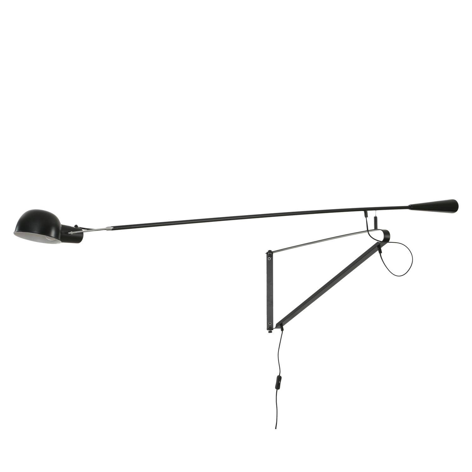 Lampa ścienna MOVE L na wysięgniku 205 cm (DI-AR-046-PT black) - Step into  Design Czarny \ 205 - sklep Tomix