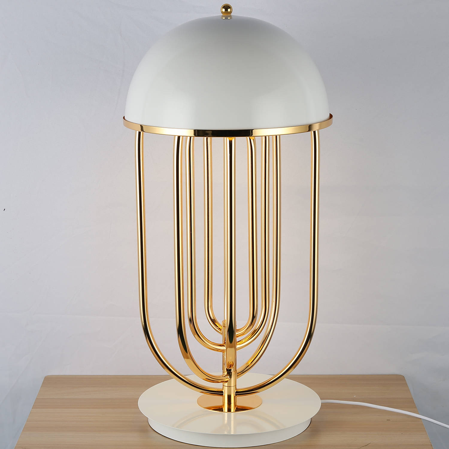 Lampa stołowa DOLCE VITA biało - złota (ST-1602 white) - Step into Design  Złoty || Biały - sklep Tomix