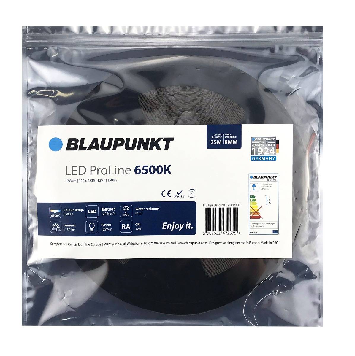 taśma LED Pro Line 25M 12W/mb barwa zimna (BLAUPUNKT-TL12CW-P) 6500 - sklep  Tomix
