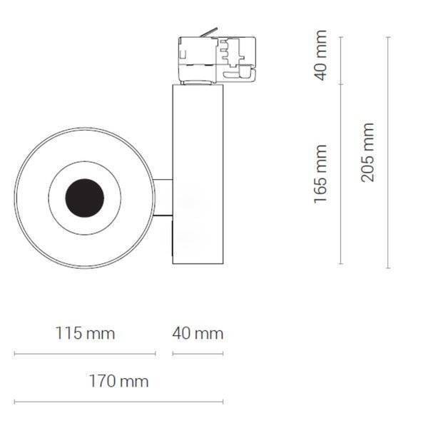 8751   Oprawa oświetleniowa CTLS NEA LED BLACK 30W, 3000K (8751) - Nowodvorski