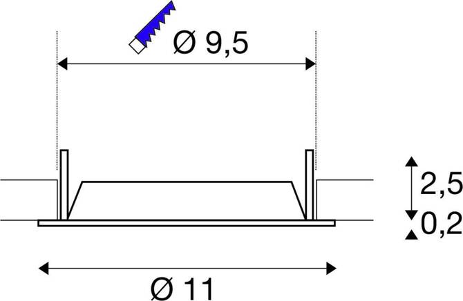 DOWNLIGHT V 100, lekko wpuszczana osłona biała (1007478) - SLV