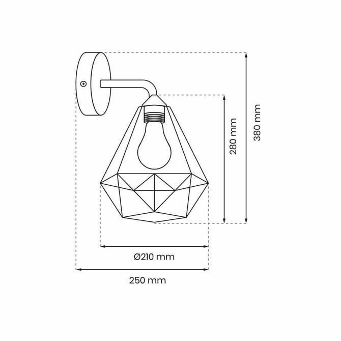 Kinkiet BASKET GRAY 1xE27 (MLP7207) - Milagro