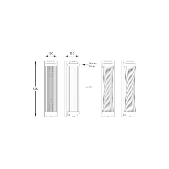 Kinkiet SERGIO Kol. Srebrny  (W0528-02M-B5AC) - Zuma Line