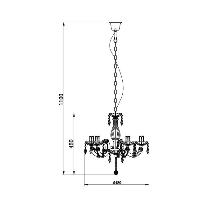 LAMPA WISZĄCA - MAGNOLIA (RLD94016-5B) - Zuma Line