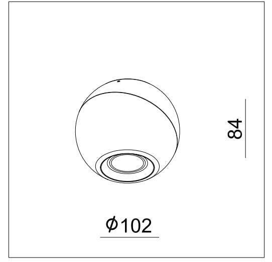 LED lampa URANUS-9W DIM White IP20 CRI80 3000K (03331W) - ZARlight