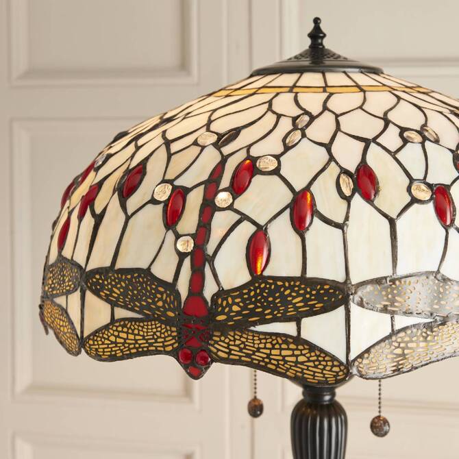 Lampa Podłogowa Dragonfly beige (70940) Tiffany