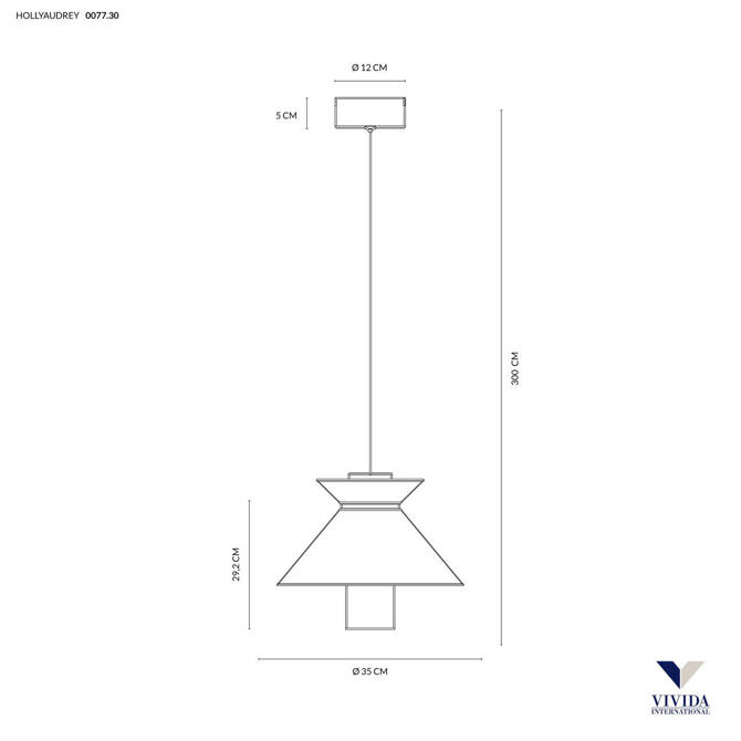 Lampa Wisząca HOLLYAUDREY Kol. Beżowy 3000K (0077.30.BRO) - Vivida