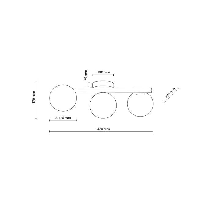 Lampa sufitowa ESTERA WOOD ORZECH 3 PŁ (10269) - TK Lighting