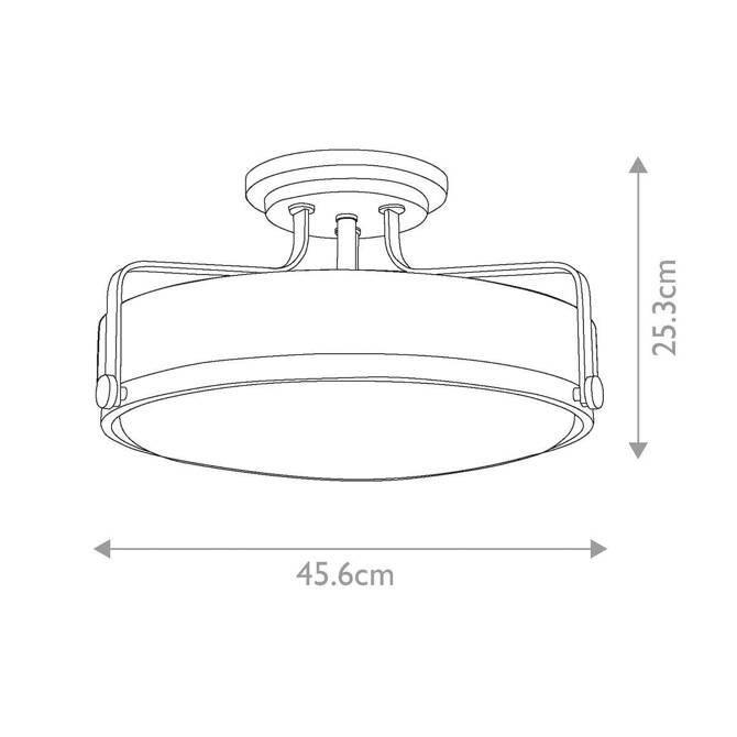 Lampa sufitowa Harper (HK-HARPER-SFM-CM-CS) - Elstead Lighting