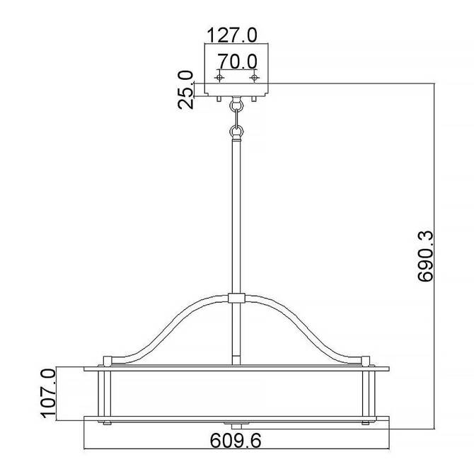 Lampa wisząca  Emory (KL-EMORY-P-M-OZ) - Elstead Lighting