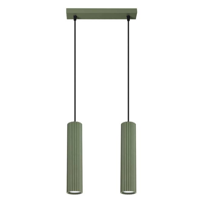 Lampa wisząca KARBON 2 zielona oliwka (SL.1612) - Sollux Lighting