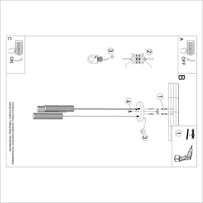 Lampa wisząca KARBON 3P zielona oliwka (SL.1614) - Sollux Lighting