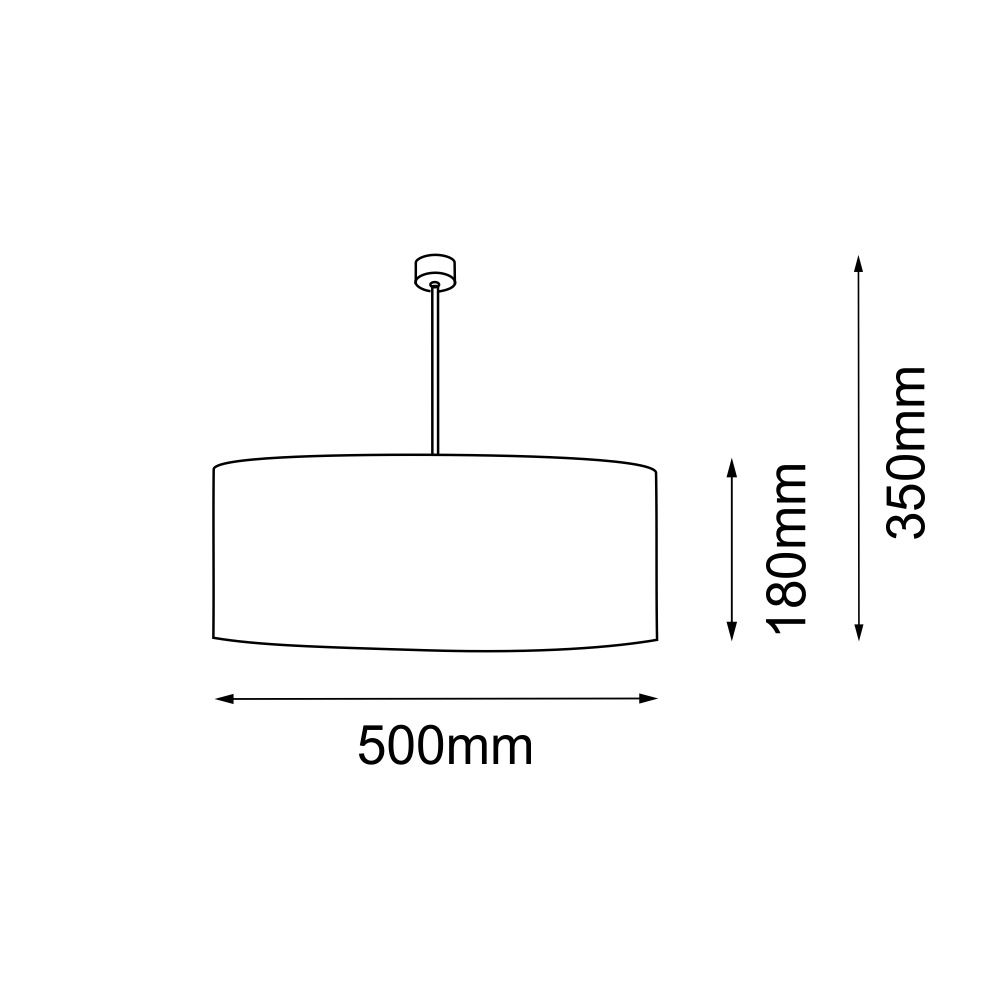 Lampa wisząca Lamego O Z - Czarna (500 mmm)   (5184) - Shilo