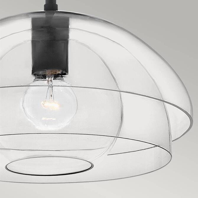 Lampa wisząca/ Półplafon Lotus - 1 źródło światła - Czarna (QN-LOTUS-P-BLK) - Quintiesse