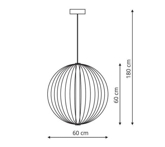 Lampa wisząca Treviso duża złota (LP-798/1P L GD ) - Light Prestige