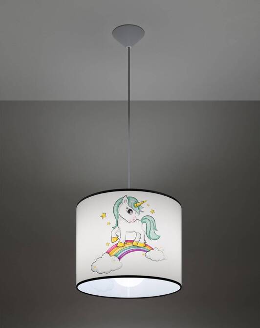 Lampa wisząca do pokoju dziecka bajkowy wzór JEDNOROŻEC 30 (SL.1412) - Sollux Lighting