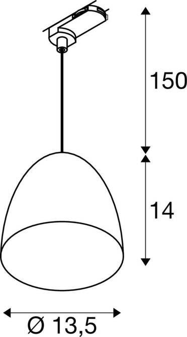 Lampa wisząca do szynoprzewodu 3 fazowego PARA CONE 14 biały/złoty (1008062) - SLV