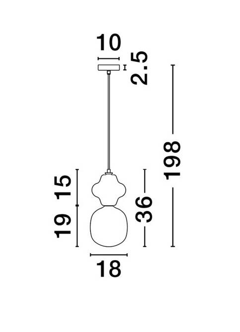 Lampa wisząca wewnętrzna VILROSA (LE44556) - Luces Exclusivas