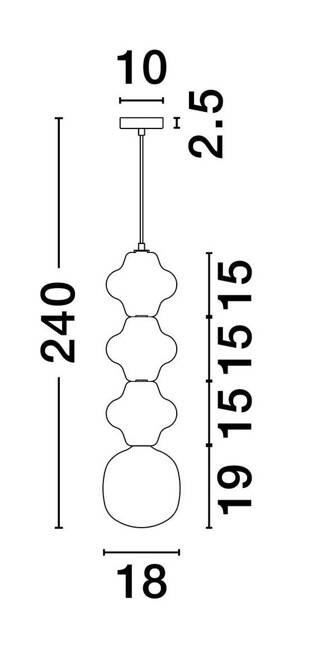 Lampa wisząca wewnętrzna VILROSA (LE44568) - Luces Exclusivas