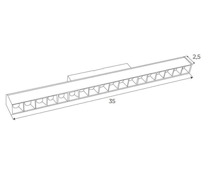 MAXLIGHT M0005Z LAMPA MAGNETYCZNA LINIOWA SYSTEM ZIGBEE 18W 1049LM 2700/5000K 
