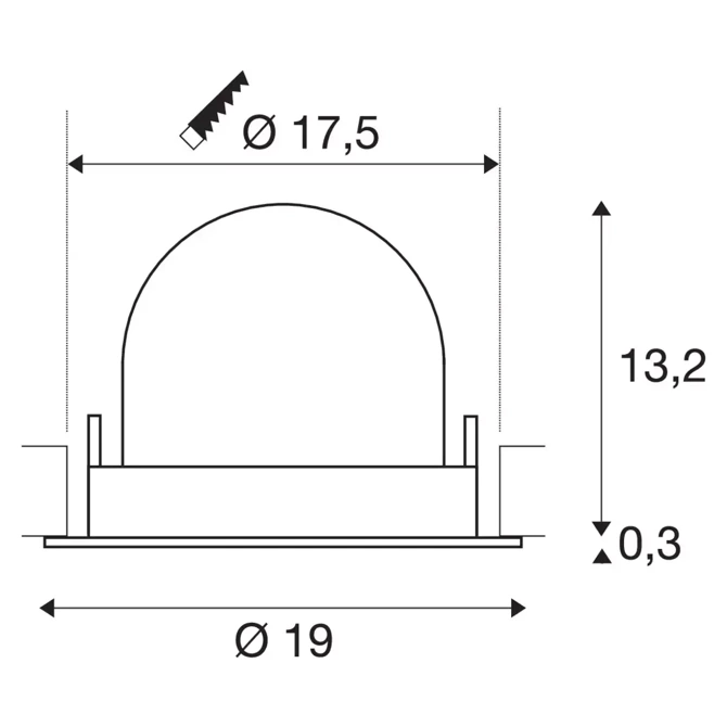 NUMINOS® GIMBLE XL, oprawa sufitowa wpuszczana biała 4000 K 55° (1006081) - SLV