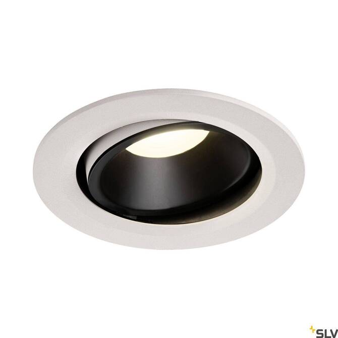 NUMINOS® MOVE DL L, wewnętrzna oprawa sufitowa wpuszczana LED, biała/czarna 4000 K 40° obrotowa i pochylana (1003688) - SLV