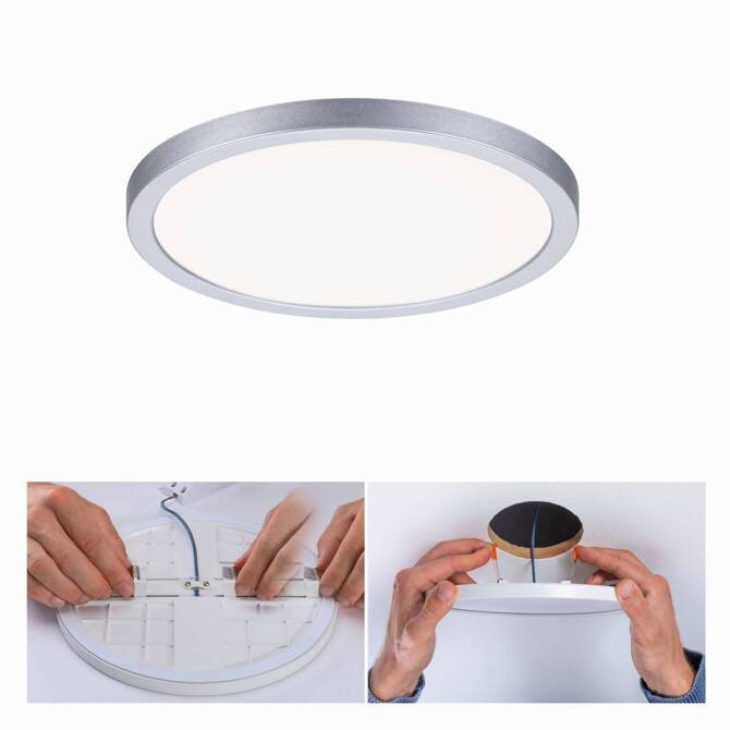 Plafoniera VariFit AREO LED DIM 13W 1200lm 4000K okrągła 175mm IP44 230V chrom matowy / tworzywo sztuczne (PL93057) - PAULMANN