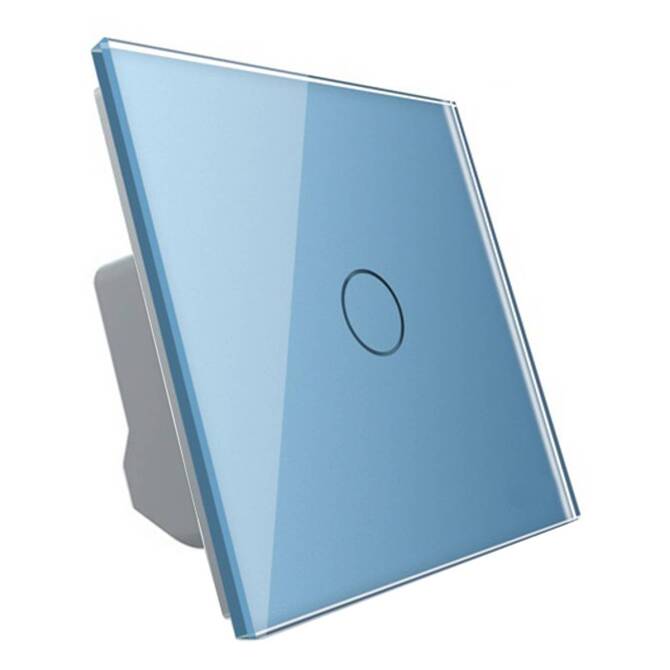 Włącznik dotykowy pojedynczy z niebieskim panelem szklanym (VL-C701-69) LIVOLO